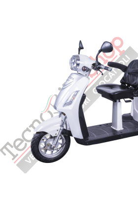 Scooter Z-TECH ZT-18 "TRILUX 3.0" 3 RUOTE 2 Posti Differenziale per Anziani-Bianco