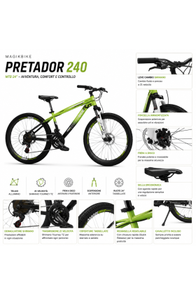 Bici Ragazzo Magikbike MTB Predator 24''