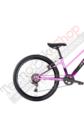 Bicicletta MTB da Ragazza MBM District 24" con Cambio 18 Velocità-Rosa