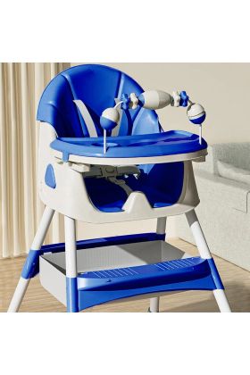 Seggiolone Pappa Wizy Pro 3 in 1 da 0 - 36 Mesi Evolutivo con Chiusura Salvaspazio-Blu