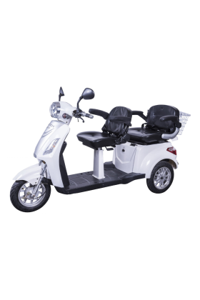 Scooter Z-TECH ZT-18 "TRILUX 3.0" 3 RUOTE 2 Posti Differenziale per Anziani-Bianco