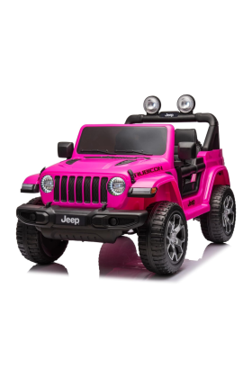 Auto Macchina Elettrica per Bambini JEEP FIAT Wrangler RUBICON 12V 2 Posti con Monitor 4" Mp4 - Sedile in Pelle
