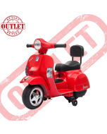 Moto électrique Piaggio Mini Vespa PX Small 6V pour enfants  - Rouge - (Deuxième choix)