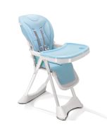 Chaise haute Wizy Happy 0-36 mois, fermeture compacte et hauteur réglable, bleu clair