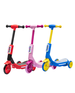 Trottinette &eacute;lectrique 3 roues de luxe pour enfants + casque et kit de protection