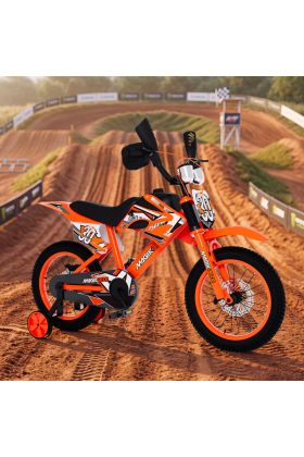 Vélo Enfant MagikBike Motocross 16" avec Freins à Disque et Bruit Moteur