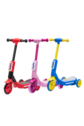 Trottinette électrique 3 roues de luxe pour enfants + casque et kit de protection