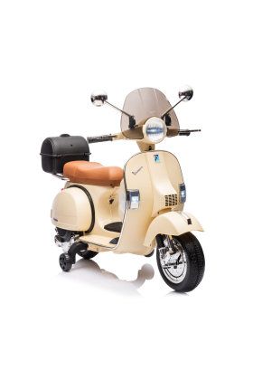 Moto électrique Piaggio Vespa PX150 pour enfants 12 V-Ivoire