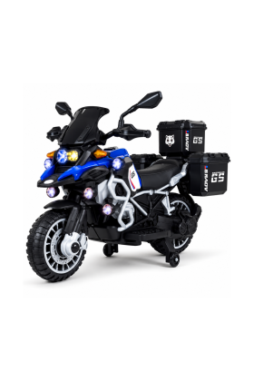 Moto Électrique Adventure 12V 7Ah pour Enfants - Bleu