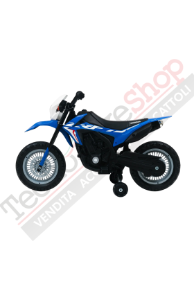 Moto Honda CRF 250 12V pour Enfants avec Licence Officielle- Bleu