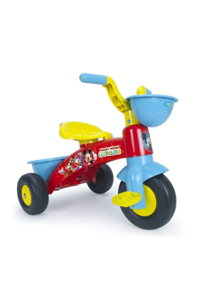 Tricycle à pédales Disney Mickey Mouse Premiers Pas avec panier et rangement pour jouets