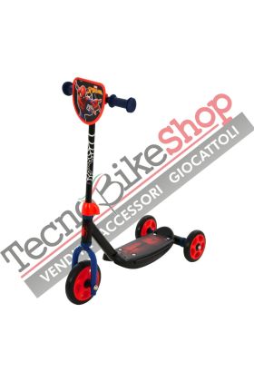 Trottinette Marvel Spiderman à 3 roues en acier pour enfants