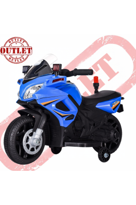 Moto Elettrica Per Bambini Poilice 6V-Blu - Seconda Scelta