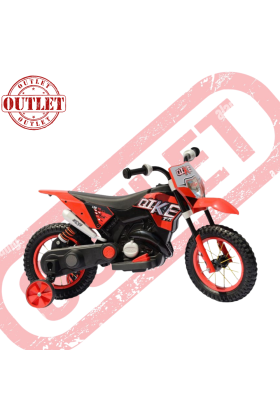 Moto électrique pour enfants, motocross avec roues en caoutchouc, 6 V - Rouge - Second Choice