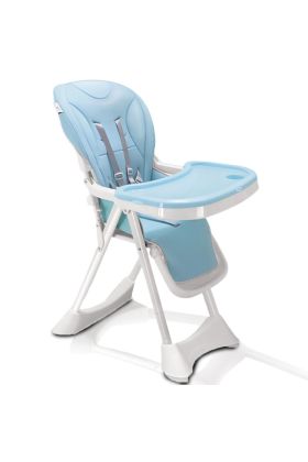 Chaise haute Wizy Happy 0-36 mois, fermeture compacte et hauteur réglable, bleu clair