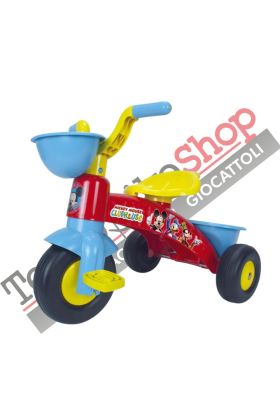 Tricycle à pédales Disney Mickey Mouse Premiers Pas avec panier et rangement pour jouets