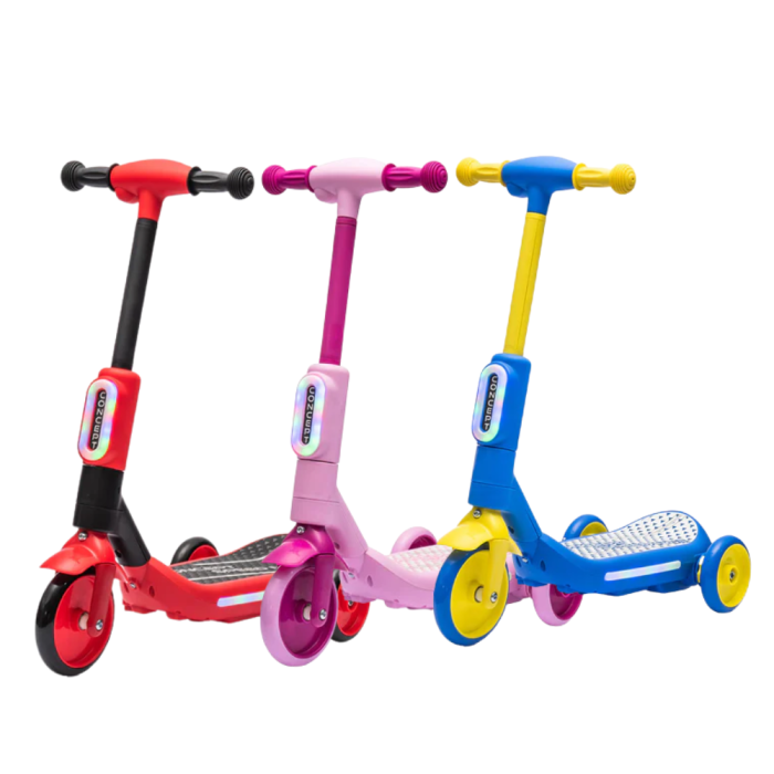 Trottinette électrique 3 roues de luxe pour enfants + casque et kit de protection
