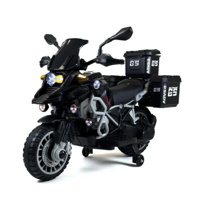 Moto Électrique Adventure 12V 7Ah pour Enfants-Noir