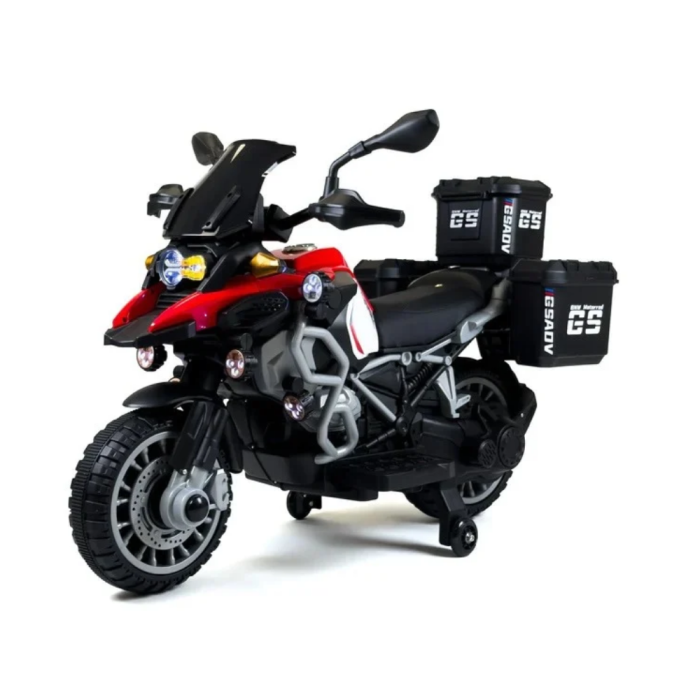 Moto Électrique Adventure 12V 7Ah pour Enfants-Rouge