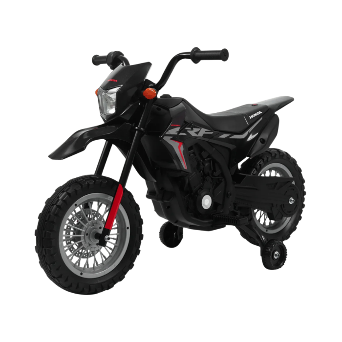 Moto Honda CRF 250 12V pour Enfants avec Licence Officielle- Noir