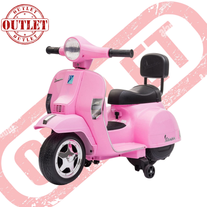 Moto électrique Piaggio Mini Vespa PX Small 6V pour enfants - Rose - (Deuxième choix)