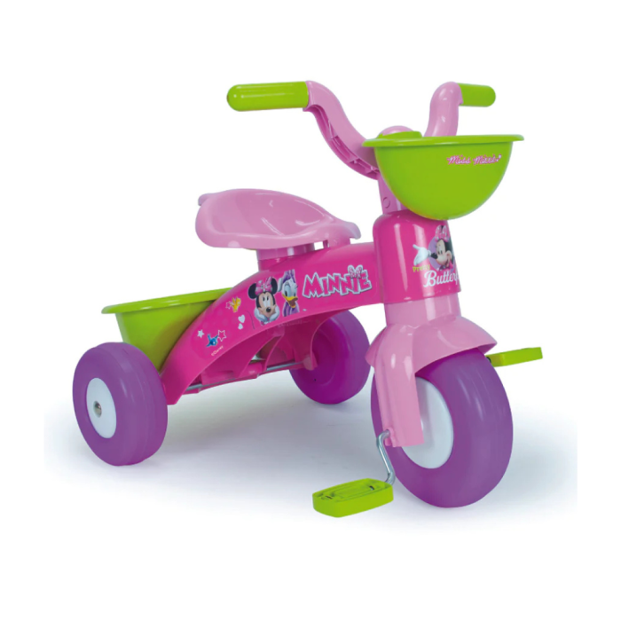 Tricycle à pédales Disney MINNIE Premiers Pas avec panier et porte-jouets