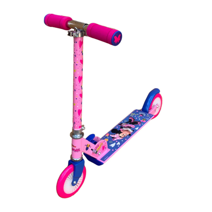 Trottinette pliable en aluminium à 2 roues Minnie Mouse pour enfants
