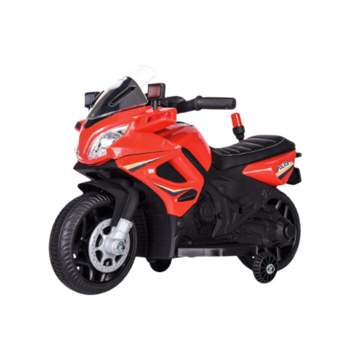 Moto électrique Tecnobike Shop pour enfants POLICE 6V - Rouge