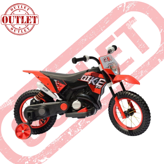 Moto électrique pour enfants, motocross avec roues en caoutchouc, 6 V - Rouge - Second Choice