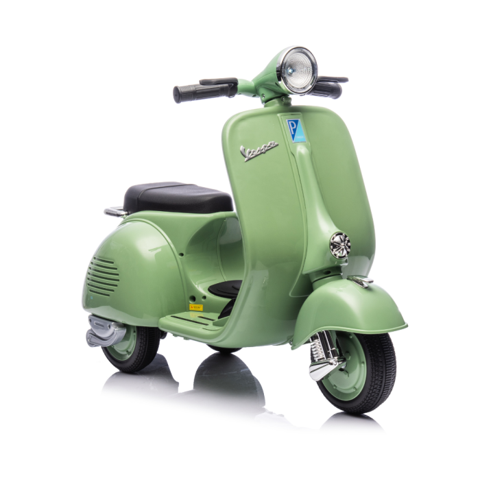 Vespa Sidecar Small Special 6V pour Enfants avec Licence Officielle Piaggio-Vert