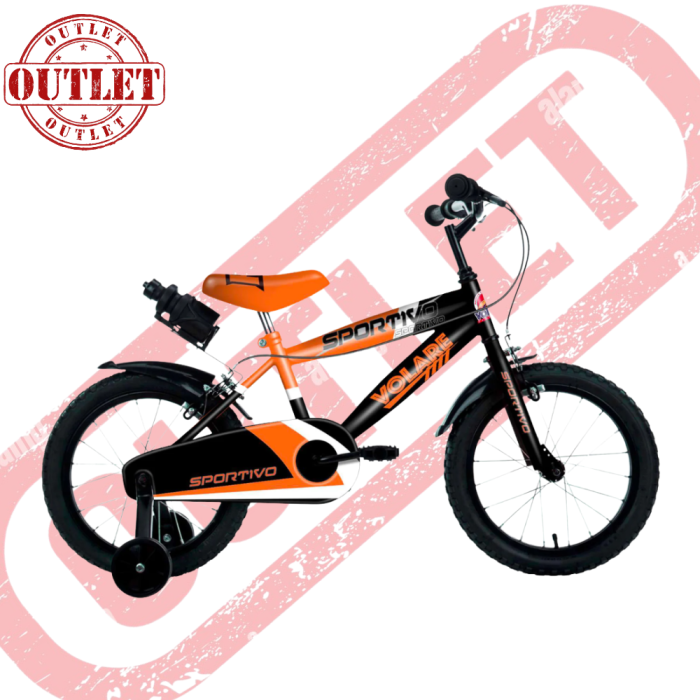 Vélo enfant Volare Sportivo 14" à roulements à billes-Orange- Deuxieme Choix