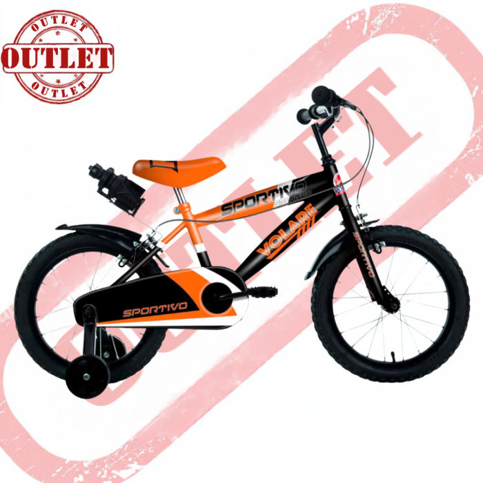 Vélo enfant Volare Sportivo 14" à roulements à billes-Orange - Deuxième choix
