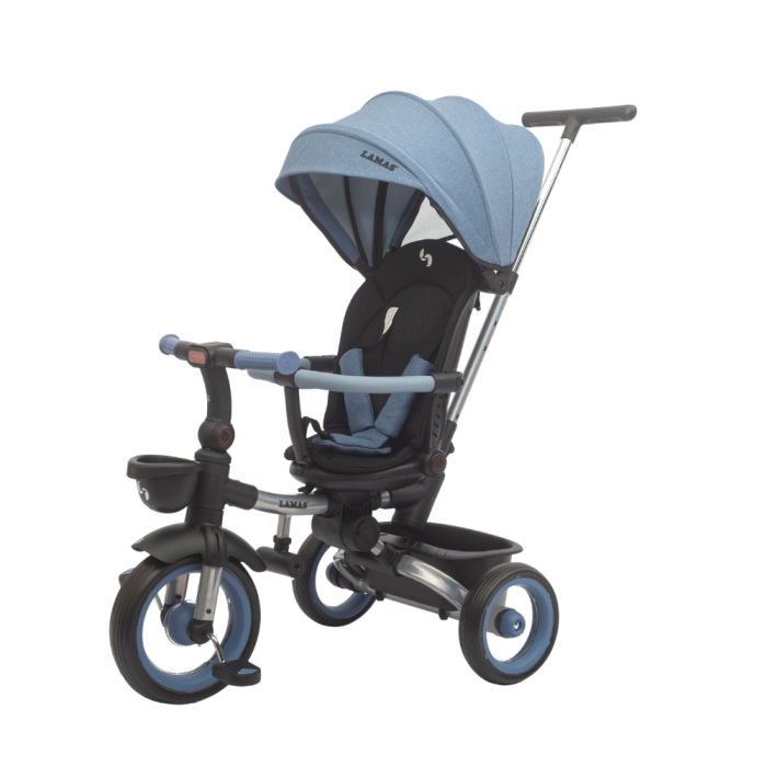 Trico Luxury Gold – Tricycle Poussette 7 en 1 pour Enfants - Blue